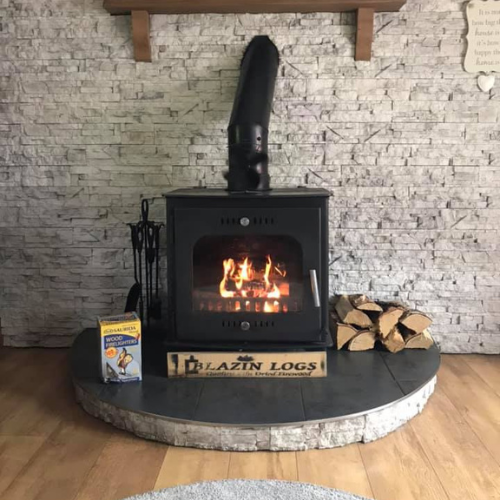 HEATSURE Cast Iron Woodburning Multifuel Stove Fireplace Heat Warm